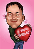 Originelle Karikatur vom Foto